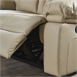 Legend Vansen Modern Bonded Faux Leather Recliner Chair Sofa in Beige