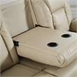 Legend Vansen Modern Bonded Faux Leather Recliner Chair Sofa in Beige