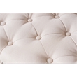 Legend Vansen Tufted Modern Fabric Storage Ottoman with Nailhead Trim in Cream
