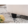 Legend Vansen Tufted Modern Fabric Storage Ottoman with Nailhead Trim in Cream