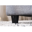 Legend Vansen Tufted Modern Fabric Storage Ottoman with Nailhead Trim in Gray