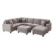 Legend Vansen Fabric Flexible Combination Module Reversible Sectional Sofa