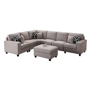 Legend Vansen Fabric Flexible Combination Module Reversible Sectional Sofa
