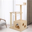 Legend Vansen Solid Wood Cat Tower Cat Tree Cat Condo With Space Capsule Nest