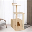 Legend Vansen Solid Wood Cat Tower Cat Tree Cat Condo With Space Capsule Nest