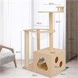 Legend Vansen Solid Wood Cat Tower Cat Tree Cat Condo With Space Capsule Nest