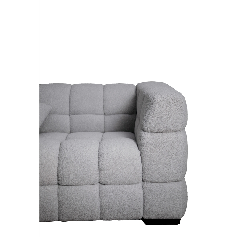 Legend Vansen 105'' Comfortable Boucle Large Sofa in Gray