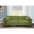 87.8'' Convertible Green Velvet Sofa Bed Sleeper