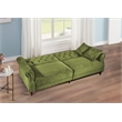 87.8'' Convertible Green Velvet Sofa Bed Sleeper