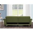 87.8'' Convertible Green Velvet Sofa Bed Sleeper