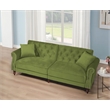 87.8'' Convertible Green Velvet Sofa Bed Sleeper