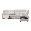 Legend Vansen 111.4'' Comfortable Recliner Sectional Storage Sofa in Beige