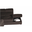 Legend Vansen 111.4'' Comfortable Recliner Sectional Storage Sofa in Brown
