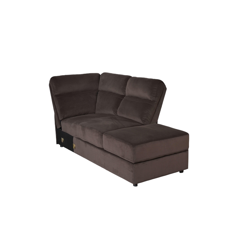 Legend Vansen 111.4'' Comfortable Recliner Sectional Storage Sofa in Brown