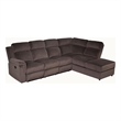 Legend Vansen 111.4'' Comfortable Recliner Sectional Storage Sofa in Brown