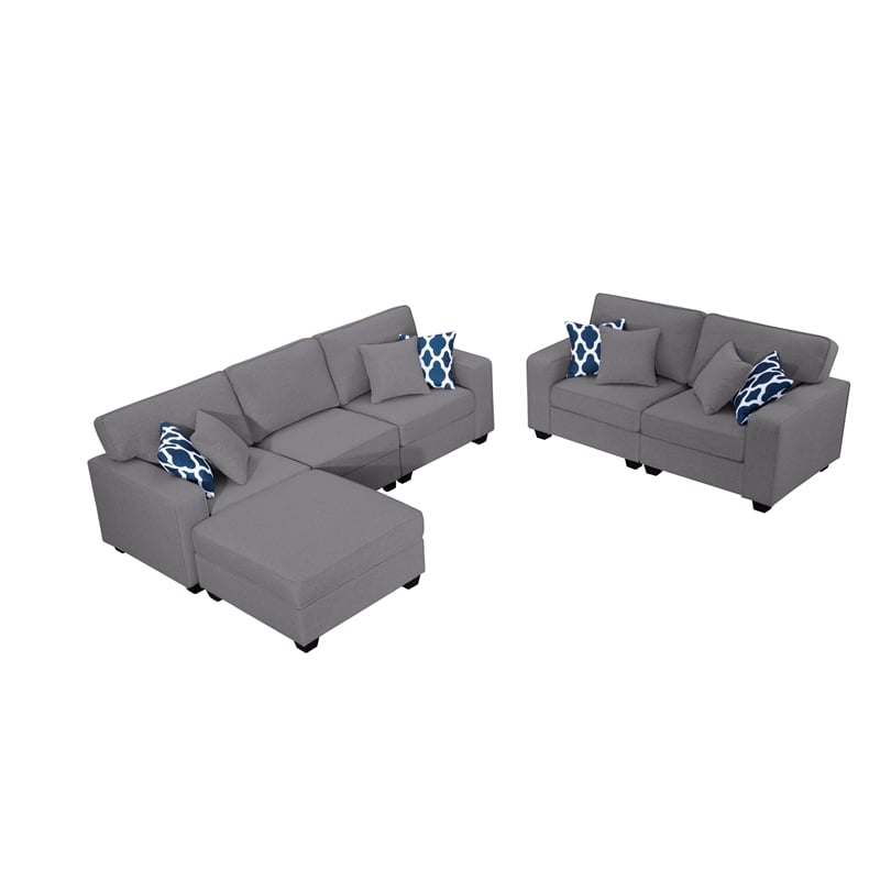 Legend Vansen Fabric Flexible Combination Module Reversible Sectional Sofa