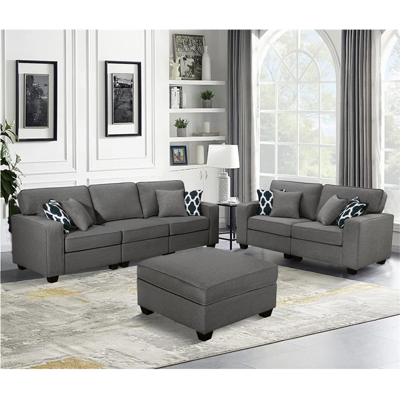 Legend Vansen Fabric Flexible Combination Module Reversible Sectional Sofa