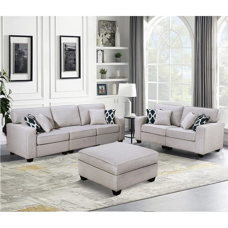 Legend Vansen Fabric Flexible Combination Module Reversible Sectional Sofa
