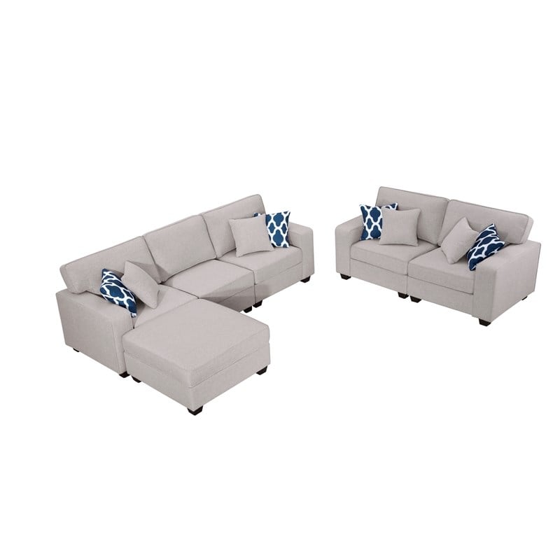 Legend Vansen Fabric Flexible Combination Module Reversible Sectional Sofa
