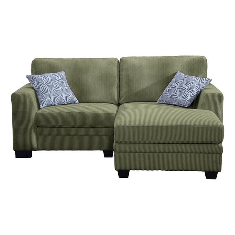 Legend Vansen 3PCS Corduroy Chaise Lounges Loveseat Couch Sectional Olive