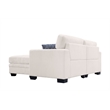 4PCS Corduroy Lounges Loveseat Couch Chaises Longues Cream