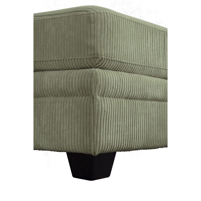 4PCS Corduroy Lounges Loveseat Couch Chaises Longues Olive