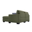 4PCS Corduroy Lounges Loveseat Couch Chaises Longues Olive