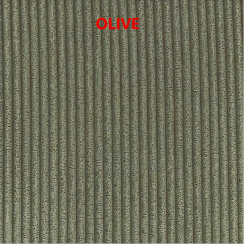 4PCS Corduroy Lounges Loveseat Couch Chaises Longues Olive