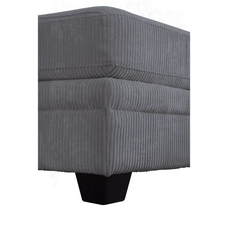 4 PCS Corduroy Flexible Combination Sectional Sofa Dark Grey