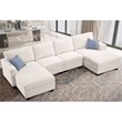 6 PCS Corduroy Flexible Combination Sectional Sofa Cream
