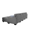 6 PCS Corduroy Flexible Combination Sectional Sofa Dark Grey
