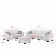6 PCS Corduroy Flexible Combination Sectional Living Room Set  Olive