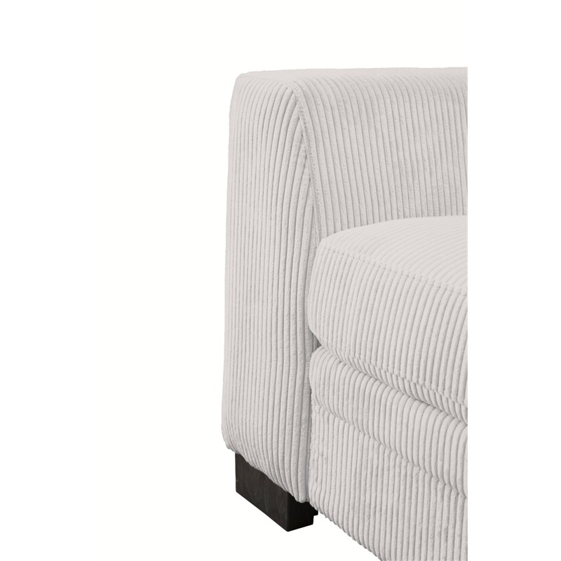 6 PCS Corduroy Flexible Combination Sectional Living Room Set  Cream