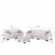 6 PCS Corduroy Sectional Living Room Set Dark Grey