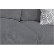 6 PCS Corduroy Sectional Living Room Set Dark Grey