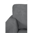 6 PCS Corduroy Sectional Living Room Set Dark Grey