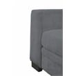 6 PCS Corduroy Sectional Living Room Set Dark Grey