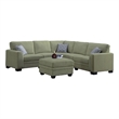 6 PCS Corduroy Flexible Combination Sectional Sofa Olive