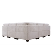 7 PCS Corduroy Flexible Combination Sectional Sofa Cream