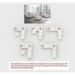 7 PCS Corduroy Flexible Combination Sectional Sofa Cream