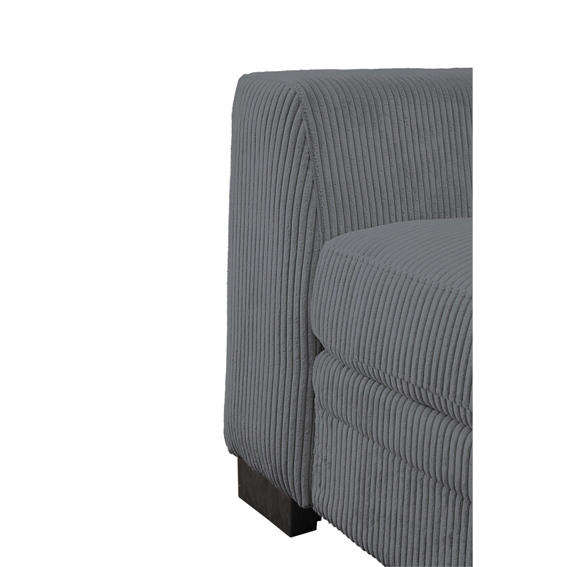 7 PCS Corduroy Flexible Combination Sectional Sofa Dark Grey