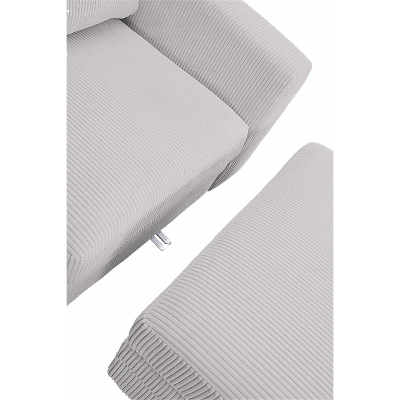 7 PCS Corduroy Flexible Combination Sectional Sofa Cream