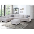 7 PCS Corduroy Flexible Combination Sectional Sofa Cream