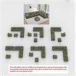 8 PCS Corduroy Flexible Combination Sectional Sofa Olive