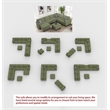 8 PCS Corduroy Flexible Combination Sectional Sofa Olive