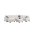 8 PCS Corduroy Flexible Combination Sectional Sofa Cream
