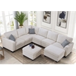8 PCS Corduroy Flexible Combination Sectional Sofa Cream