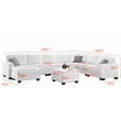 9 PCS Corduroy Flexible Combination Sectional Sofa Olive