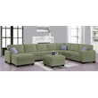 9 PCS Corduroy Flexible Combination Sectional Sofa Olive
