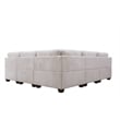 10 PCS Corduroy Flexible Combination Sectional Sofa Cream